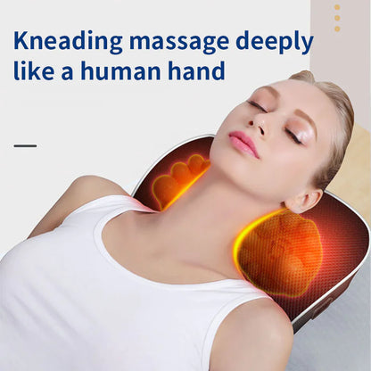 Multifunctional Electric Heating Kneading Vibration Waist Back Massage Pillow