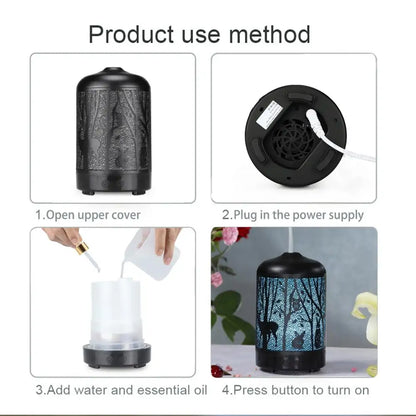 Ultrasonic Air Humidifier Forest Deer Aroma Diffuser