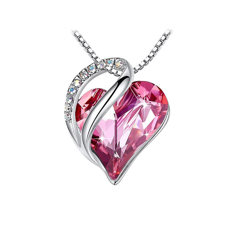 CrystalHeart Heart-Shaped Pendant Necklace