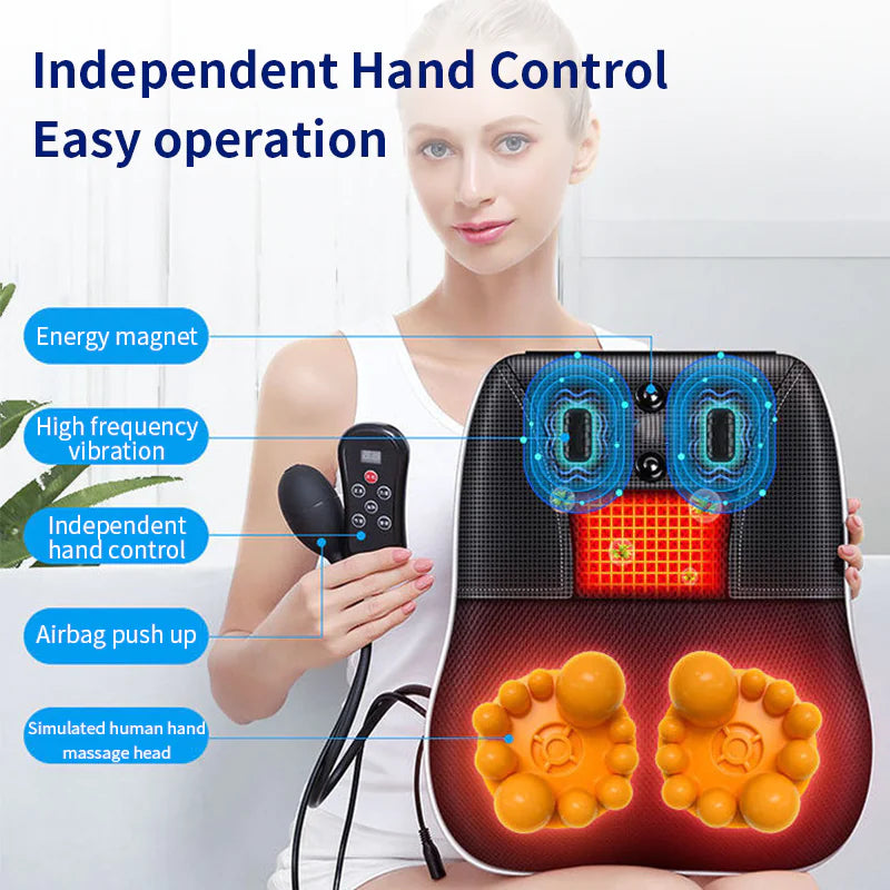 Multifunctional Electric Heating Kneading Vibration Waist Back Massage Pillow