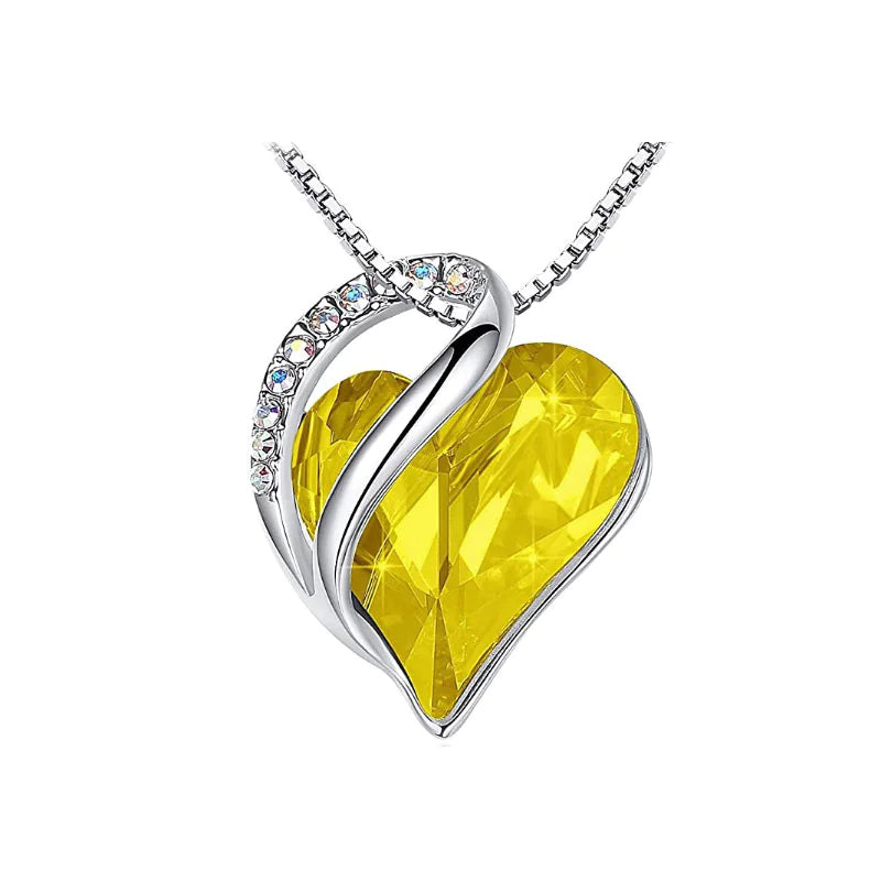 CrystalHeart Heart-Shaped Pendant Necklace