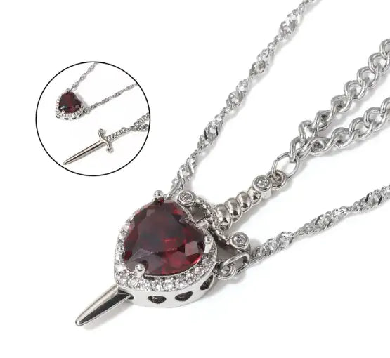 Heart-piercing Couple Necklace